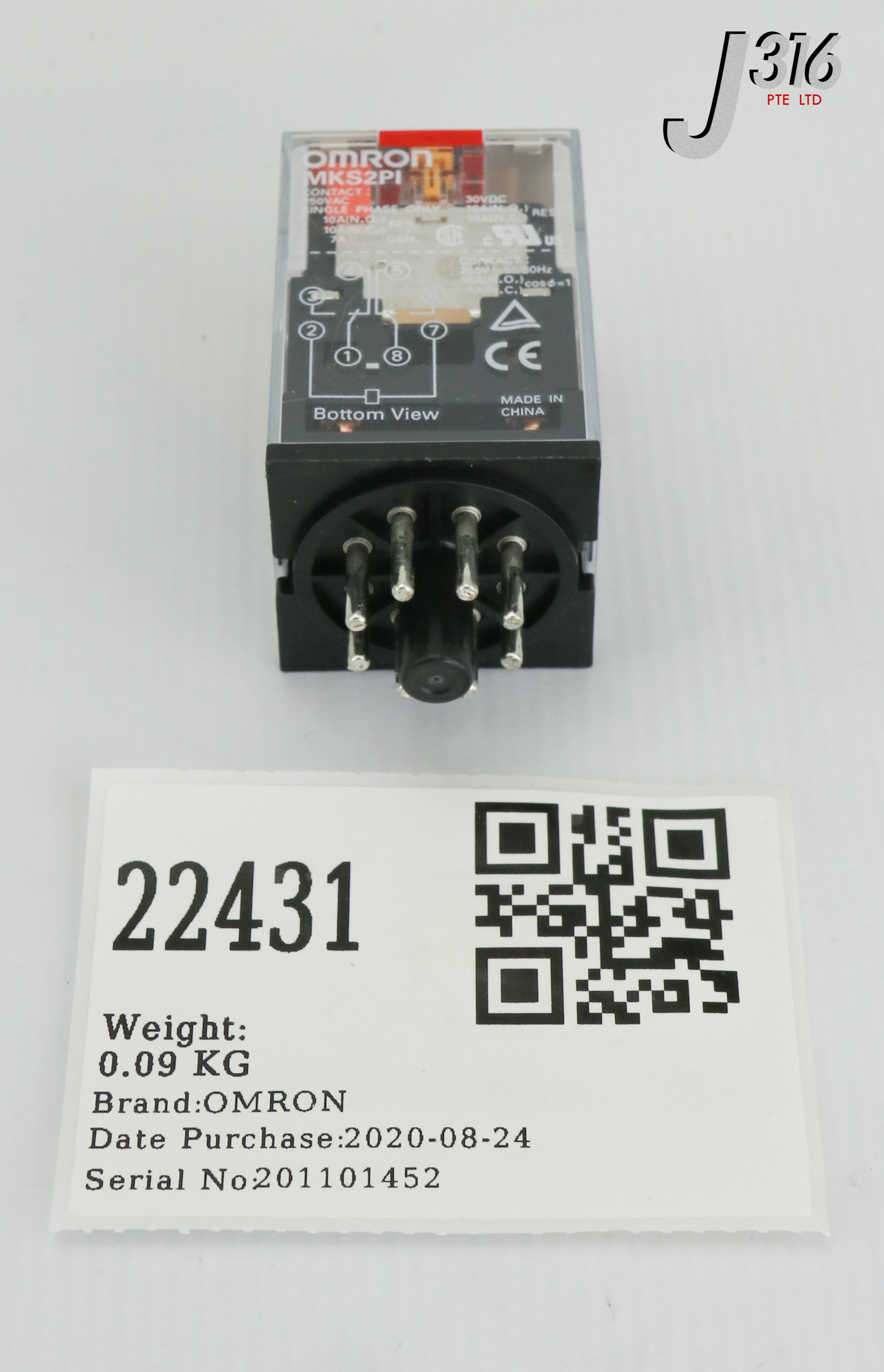 Jpapa様 22431 OMRON 8 PIN OCTAL BASE RELAY (NEW) MKS2PI | eBay
